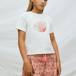 Falda estampada coral - Imagen 1
