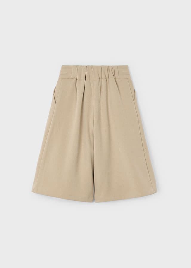 Falda pantalón midi beige. - Imagen 2