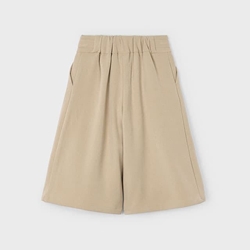 Falda pantalón midi beige. - Imagen 2
