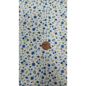 Flores azul Algodón 100% - Imagen 1