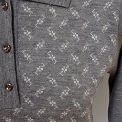 Jersey gris cuello polo - Imagen 2