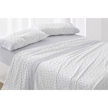 Juego sábanas azul floral - Imagen 1