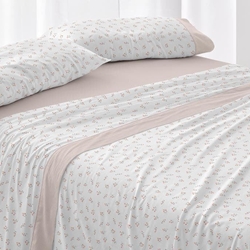 Juego sábanas coral floral - Imagen 1