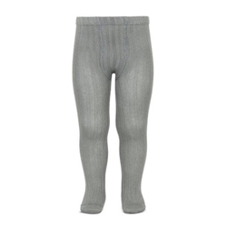 Leotardos básicos canalé gris niebla - Imagen 1
