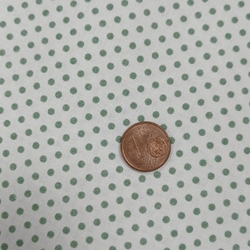 Lunares blanco/ verde Algodón 100% - Imagen 1