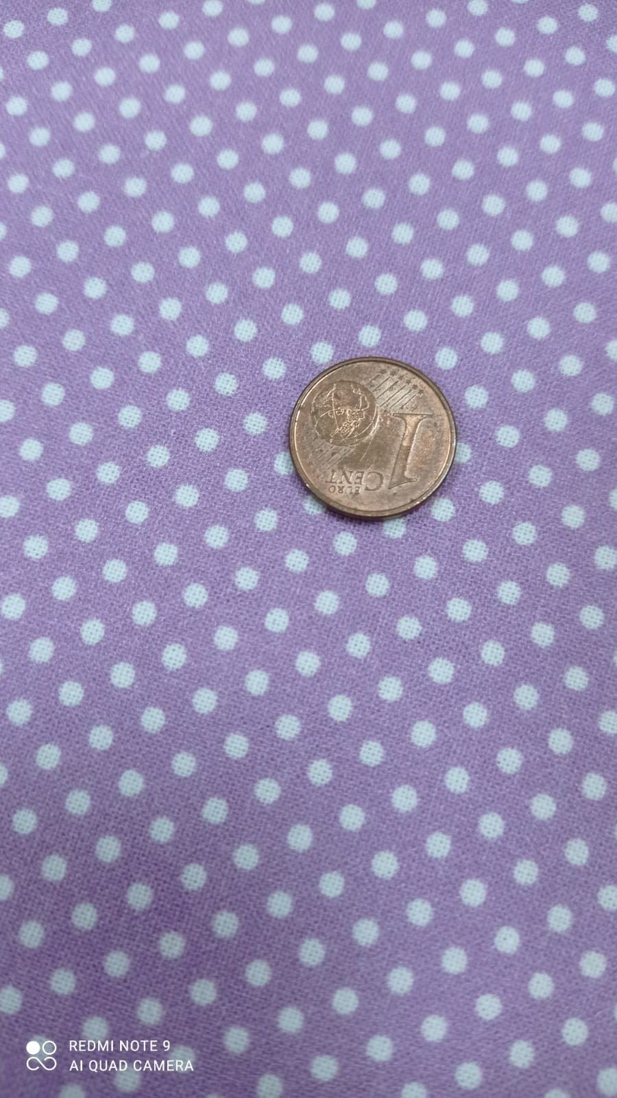 Lunares malva Algodón 100% - Imagen 1