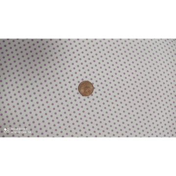 Lunares malva/ blanco Algodón 100% - Imagen 1