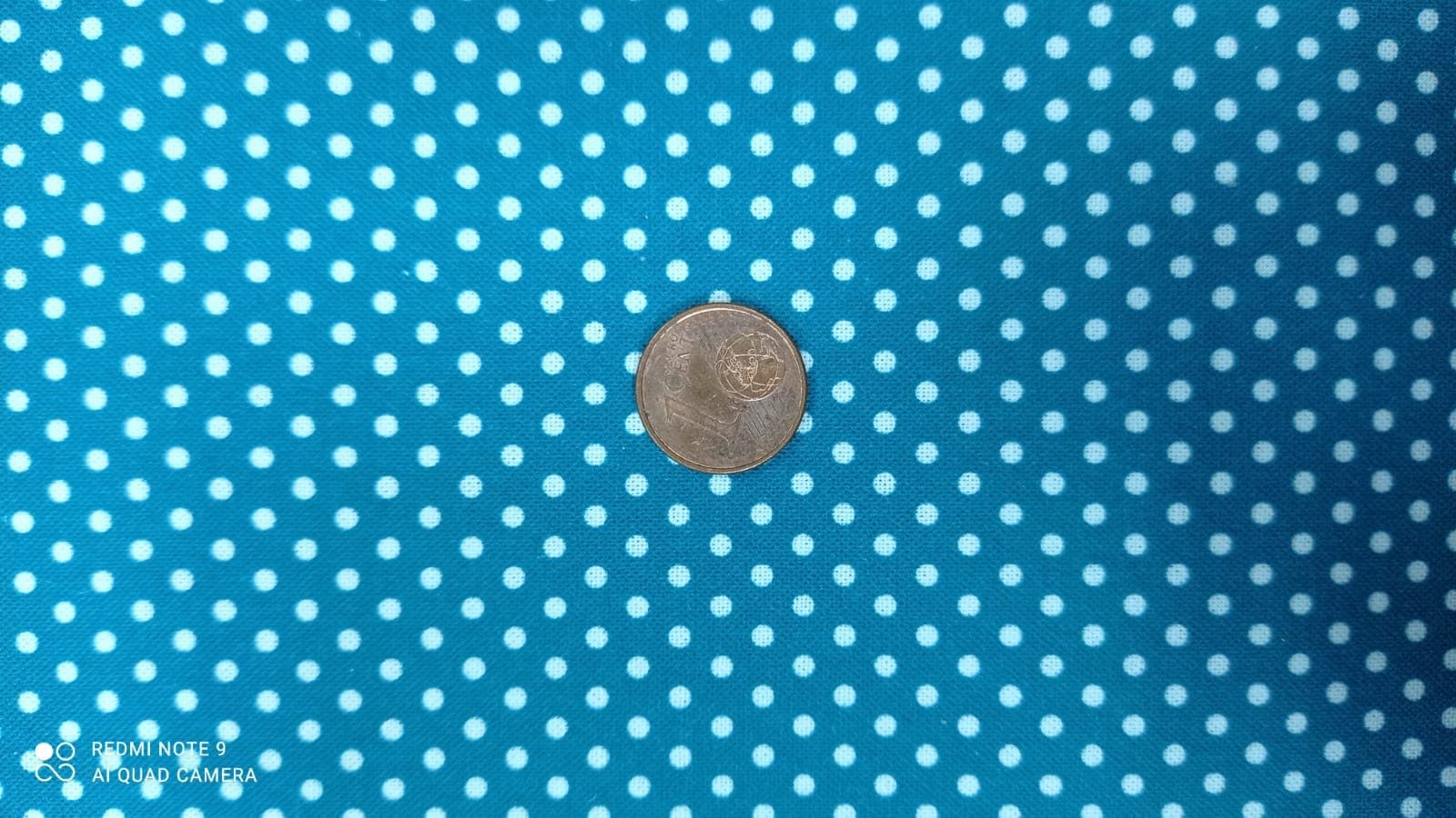 Lunares petroleo Algodón 100% - Imagen 1