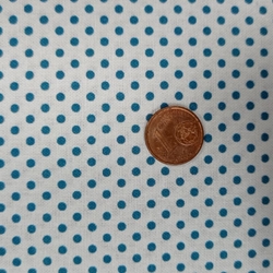 Lunares petroleo/ blanco Algodón 100% - Imagen 1