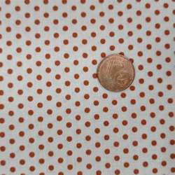 Lunares teja/ blanco Algodón 100% - Imagen 1