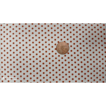 Lunares teja/ blanco Algodón 100% - Imagen 1