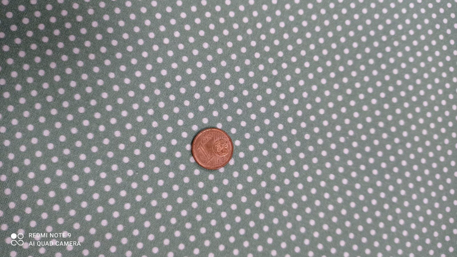 Lunares verde Algodón 100% - Imagen 1