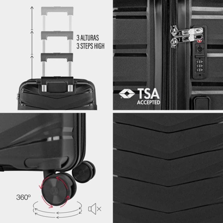 Maleta cabina negra - Imagen 4