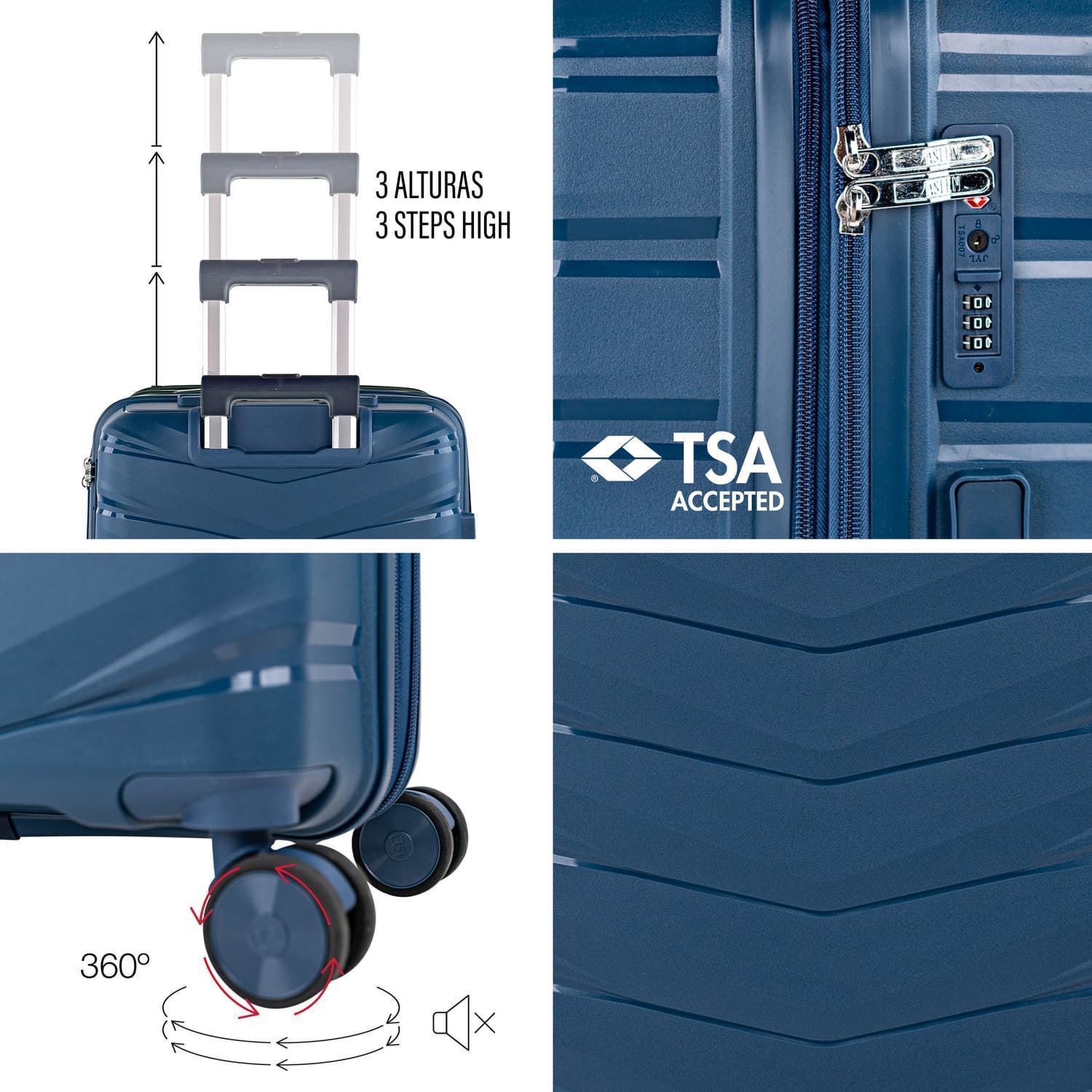 Maleta mediana azul vaquero - Imagen 2