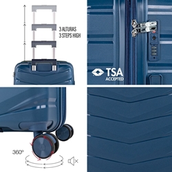 Maleta mediana azul vaquero - Imagen 2