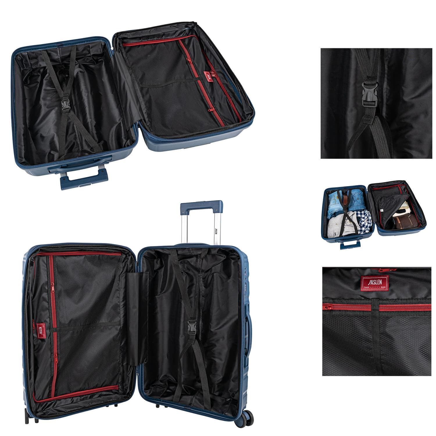 Maleta mediana azul vaquero - Imagen 3