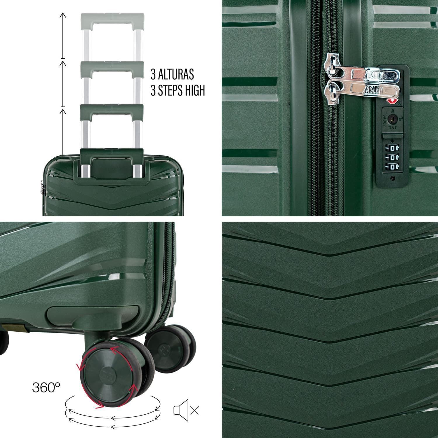 Maleta mediana verde - Imagen 3