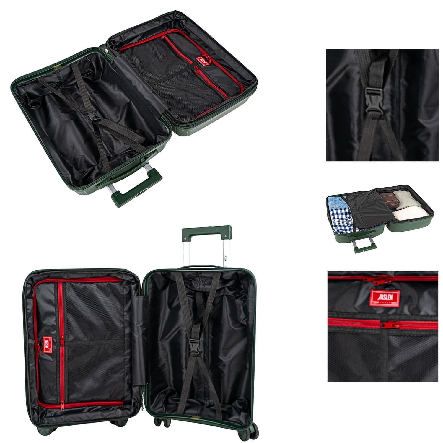 Maleta mediana verde - Imagen 4