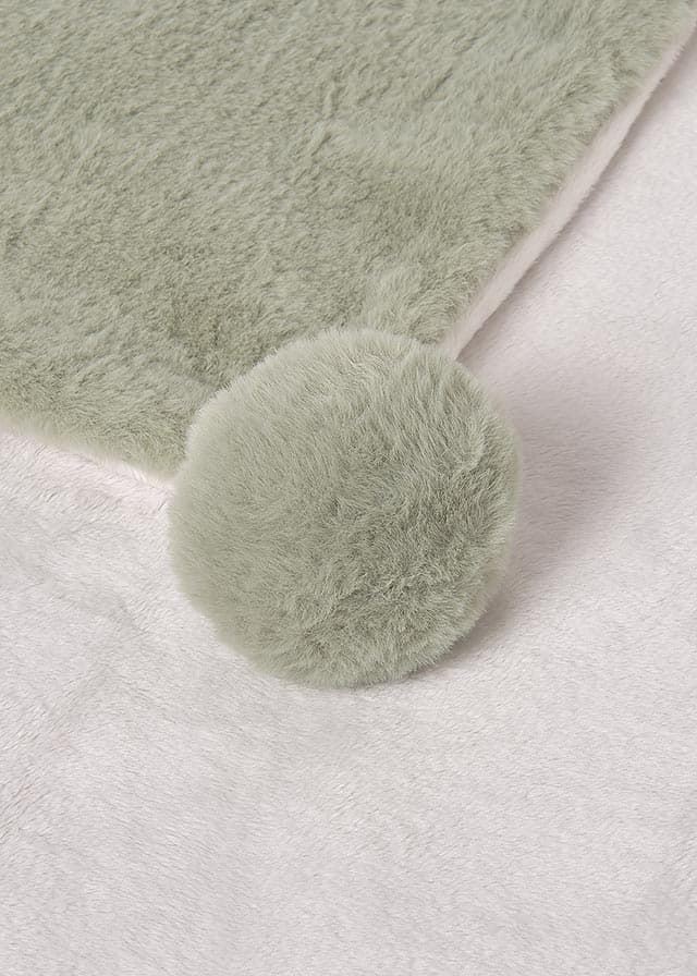 Manta pompones salvia - Imagen 4