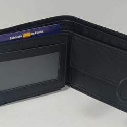 Monedero-billetera piel negra - Imagen 2