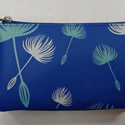 Monedero-billetero azul piel - Imagen 1