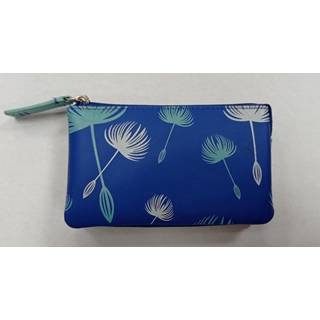 Monedero-billetero azul piel - Imagen 1