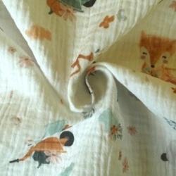 Muselina estampada animales - Imagen 1