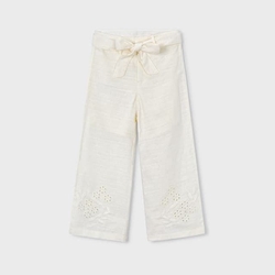 Pantalón bordado hueso - Imagen 2