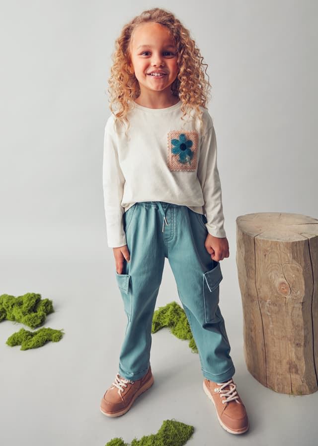 Pantalón cargo salvia - Imagen 3