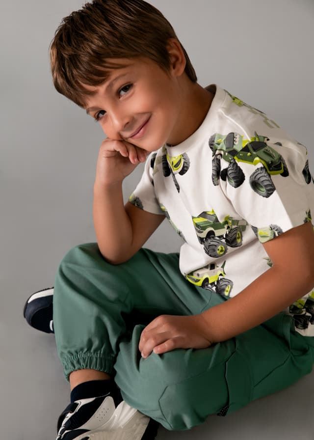 Pantalón combinado verde - Imagen 1