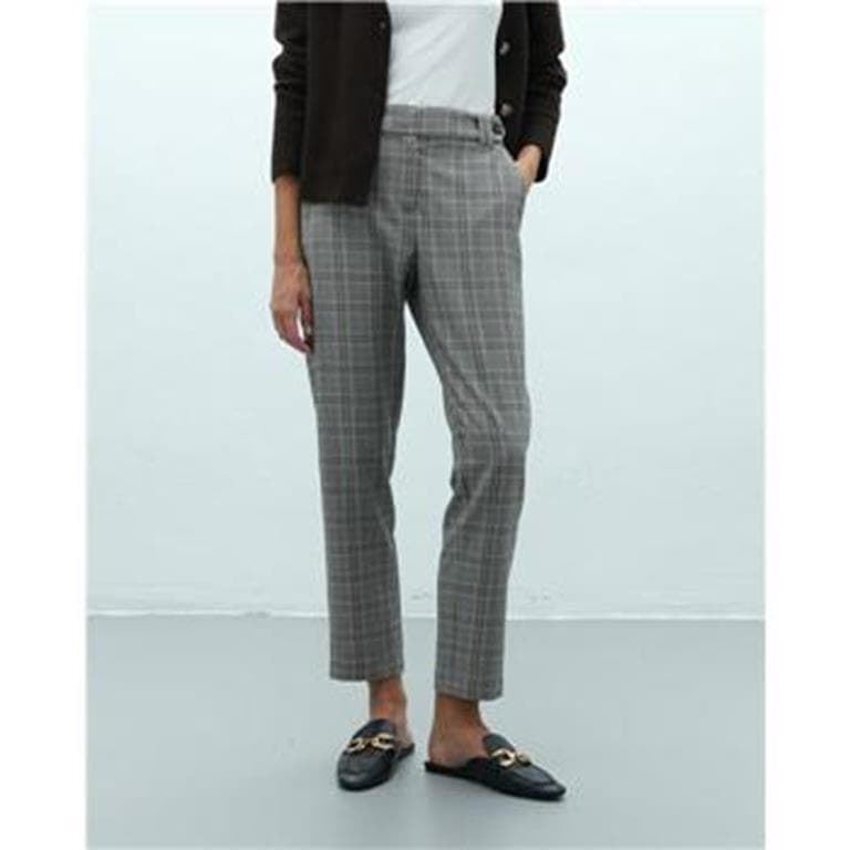 Pantalón cuadros marrón - Imagen 1