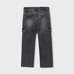 Pantalón denim cargo gris oscuro - Imagen 2