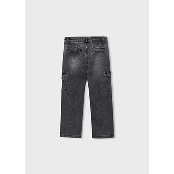 Pantalón denim cargo gris oscuro - Imagen 2