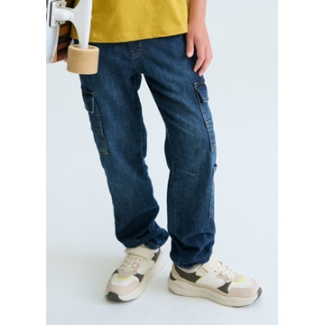 Pantalón denim jogger cargo - Imagen 2