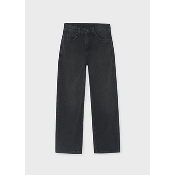 Pantalón denim wide fit negro - Imagen 1