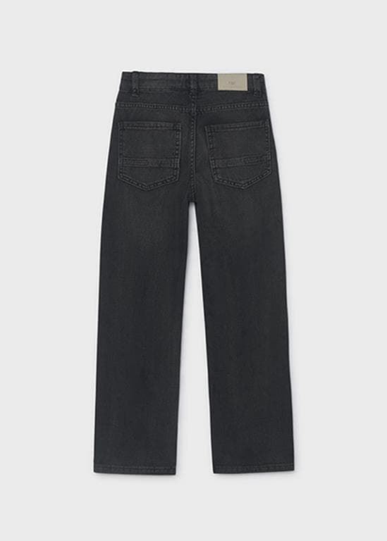 Pantalón denim wide fit negro - Imagen 2