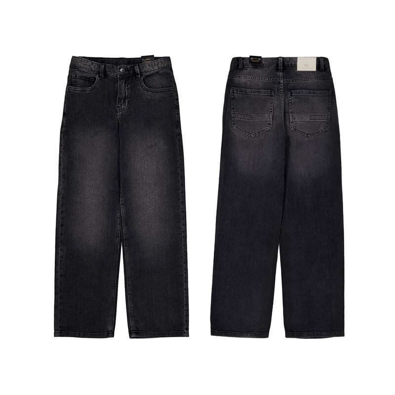 Pantalón denim wide fit negro - Imagen 4