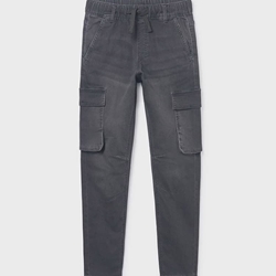 Pantalón denin jogger negro - Imagen 1