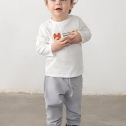 Pantalón felpa básico gris - Imagen 1