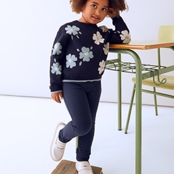 Pantalón felpa básico marino - Imagen 1