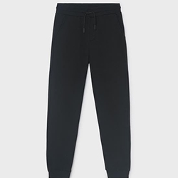 Pantalón felpa básico negro - Imagen 1
