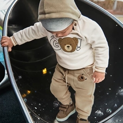 Pantalón felpa latte - Imagen 1