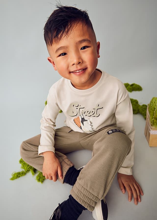 Pantalón felpa tahin - Imagen 1