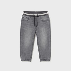Pantalón jogger denim gris claro - Imagen 2
