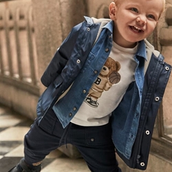 Pantalón jogger sarga azul - Imagen 1