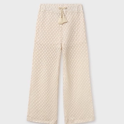 Pantalón largo calado hueso - Imagen 2