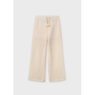 Pantalón largo calado hueso - Imagen 2