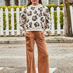 Pantalón punto pana canela - Imagen 1