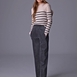 Pantalón punto pana petróleo - Imagen 1