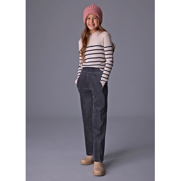 Pantalón punto pana petróleo - Imagen 1